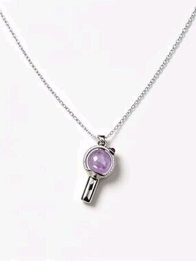 BTS Army Bomb Light Stick Necklace K-Pop Fan Jewelry Silver Tone Pendant